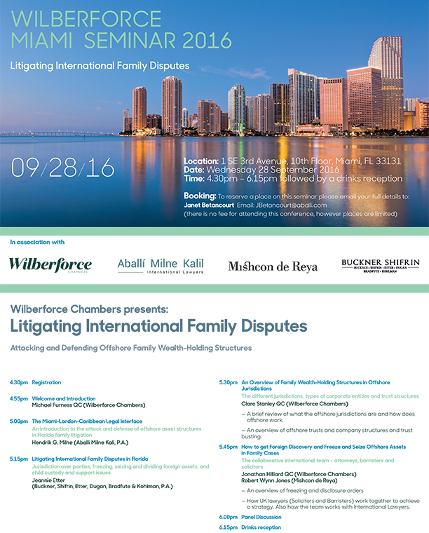 Wilberforce Miami Seminar 2016